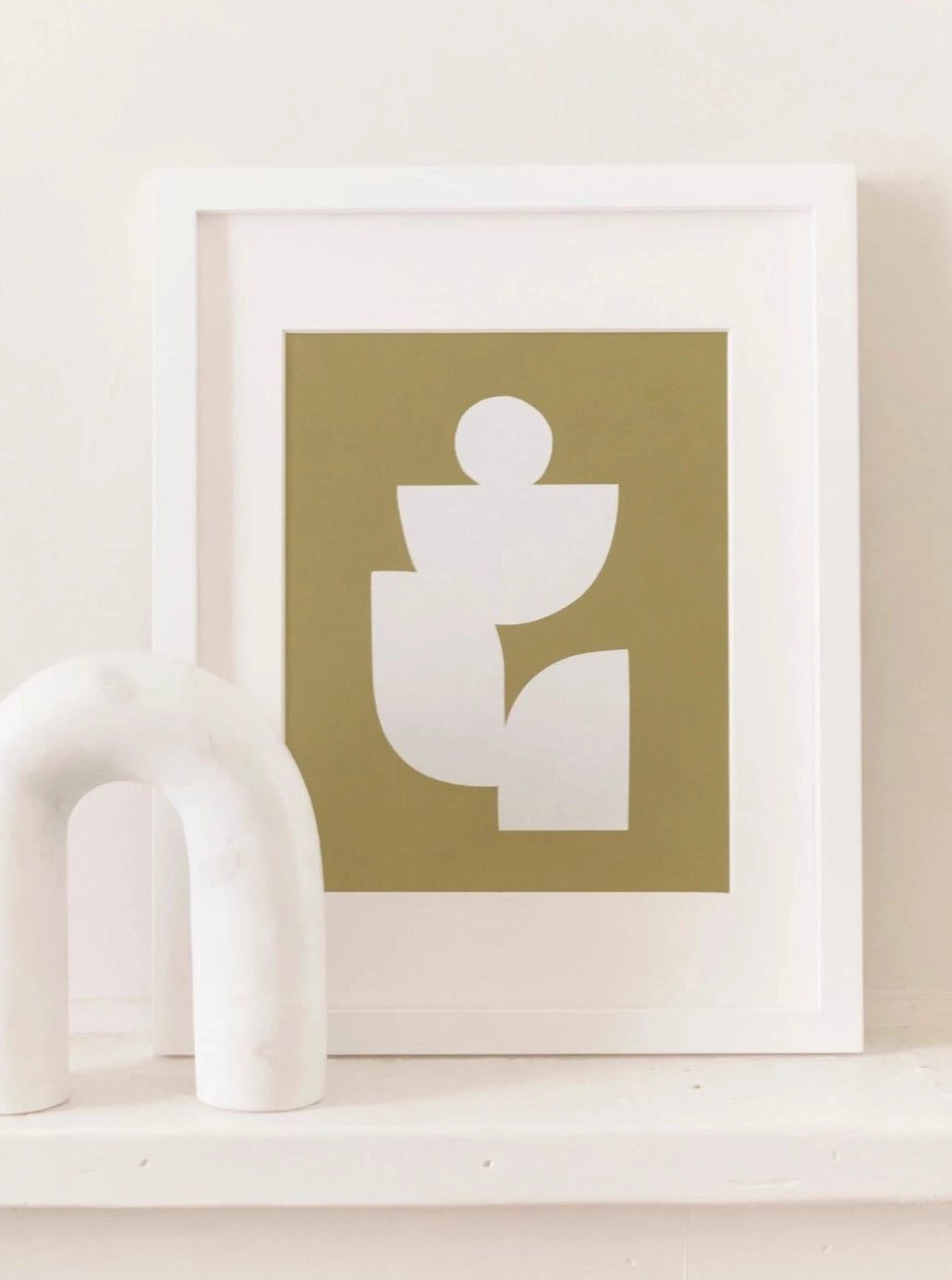 Silhouette No. 5 Art Print - Green