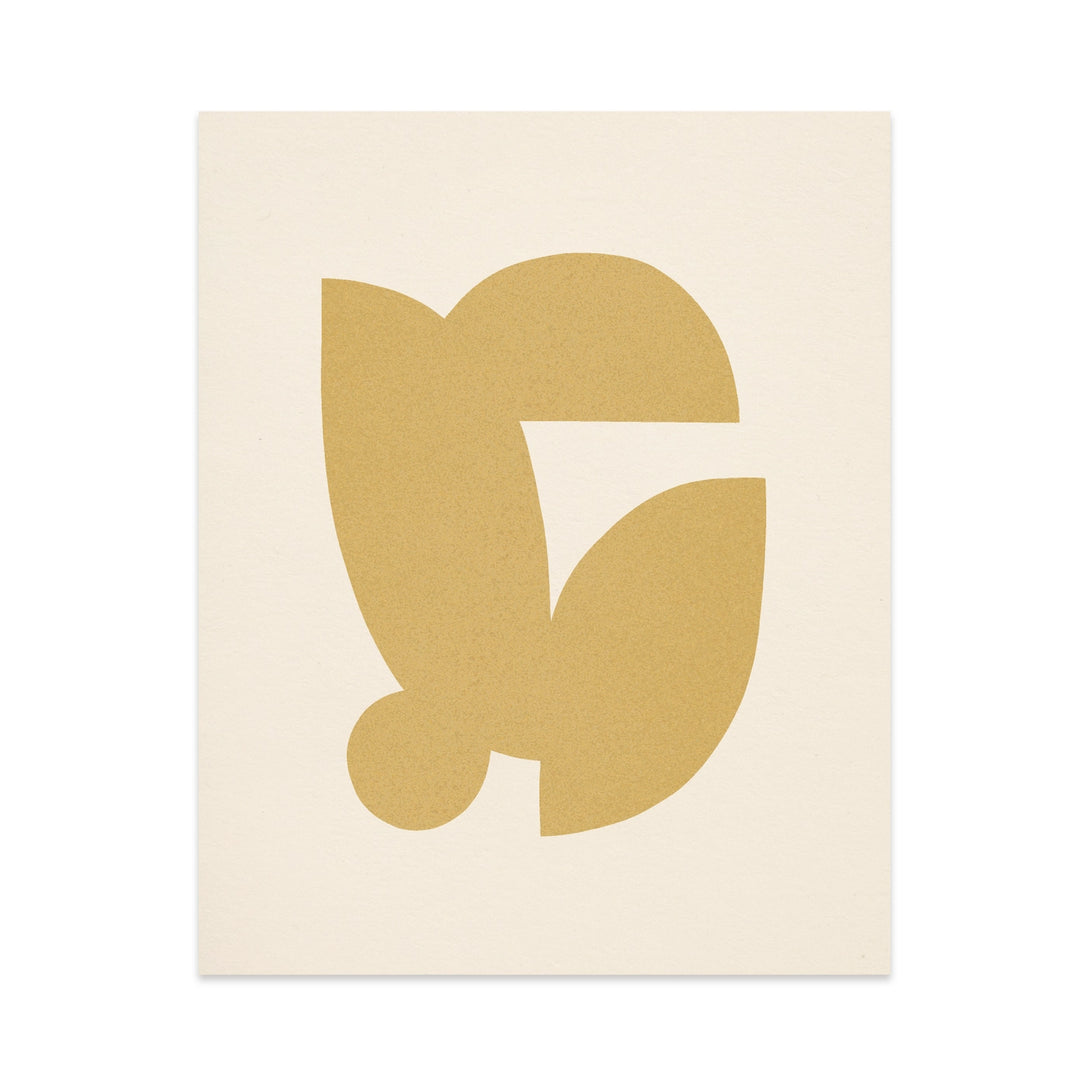 Silhouette No. 3 Art Print - Gold