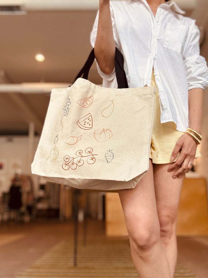 Fruit & Veggies Canvas Tote
