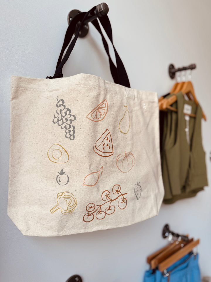 Fruit & Veggies Canvas Tote