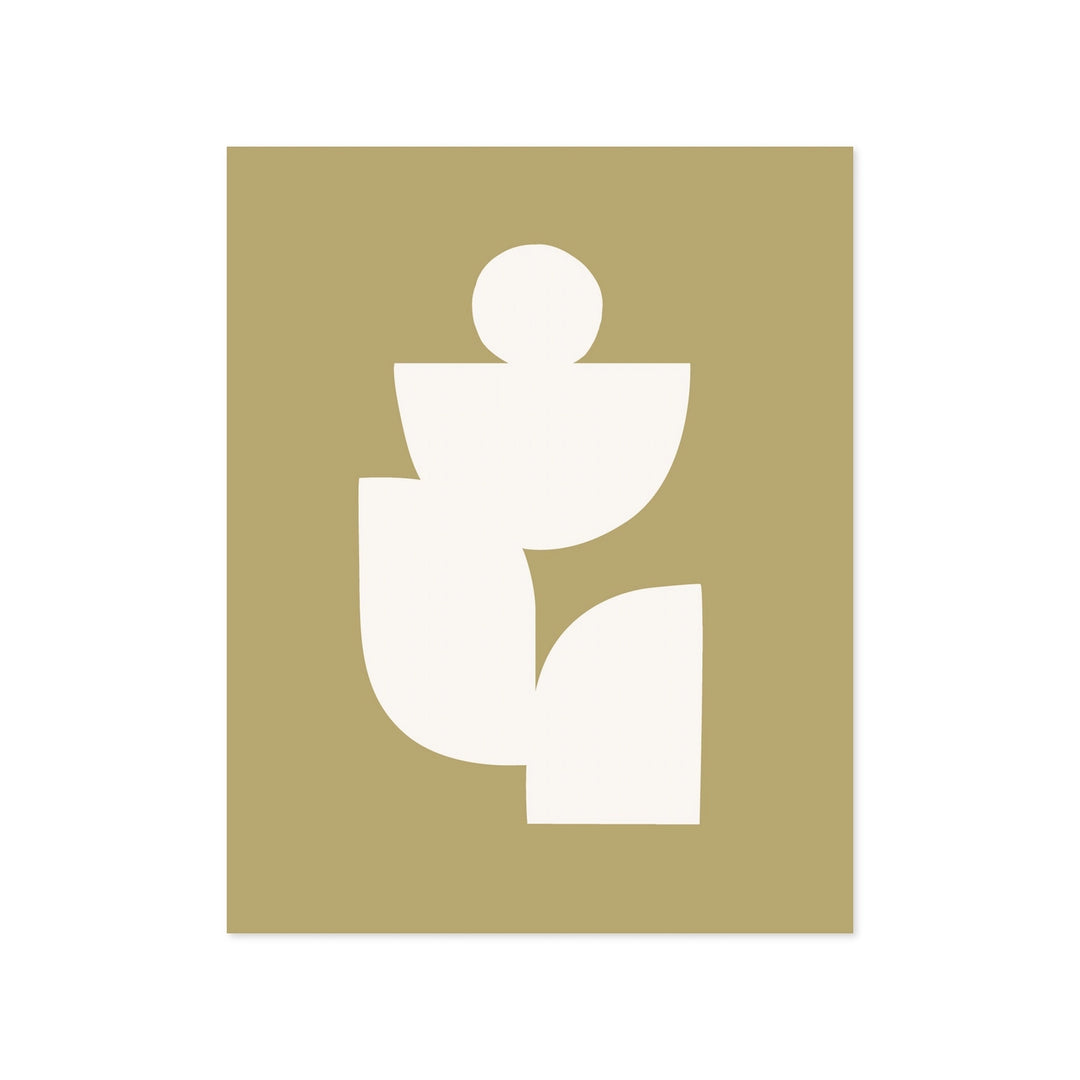 Silhouette No. 5 Art Print - Green