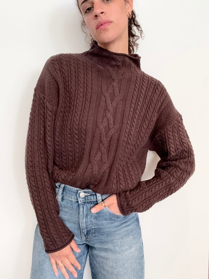 Jennevie Cotton Cable Sweater