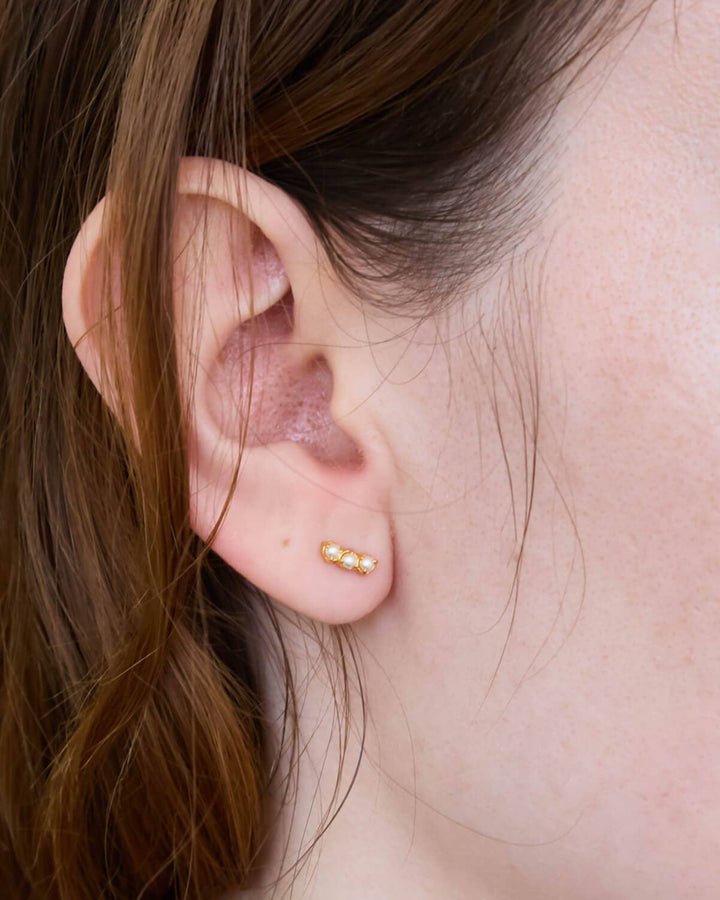 Pearl Bar Earrings