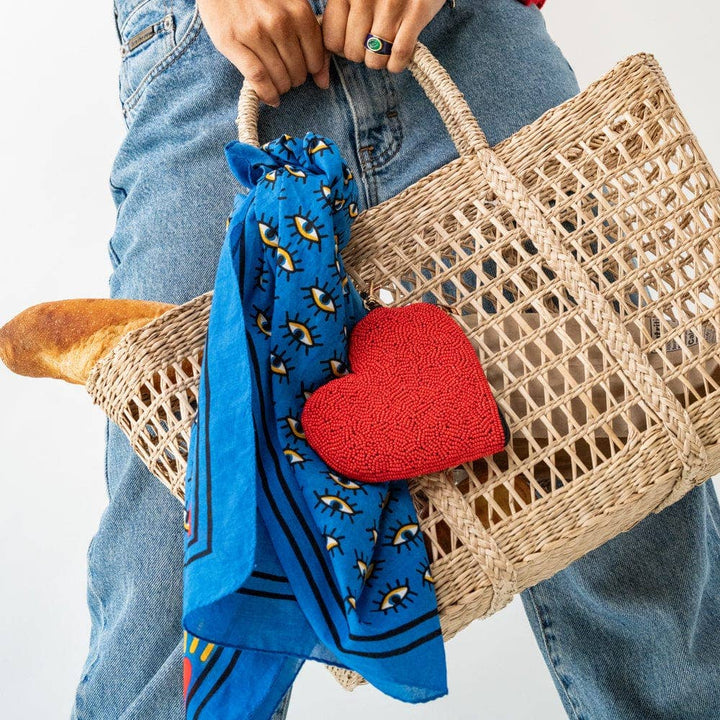 Puffy Heart Bead Coin Purse