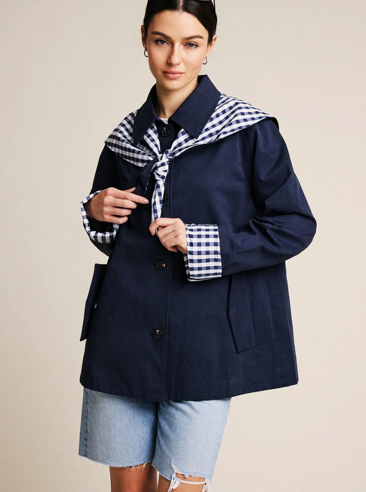 Gingham Trench Jacket
