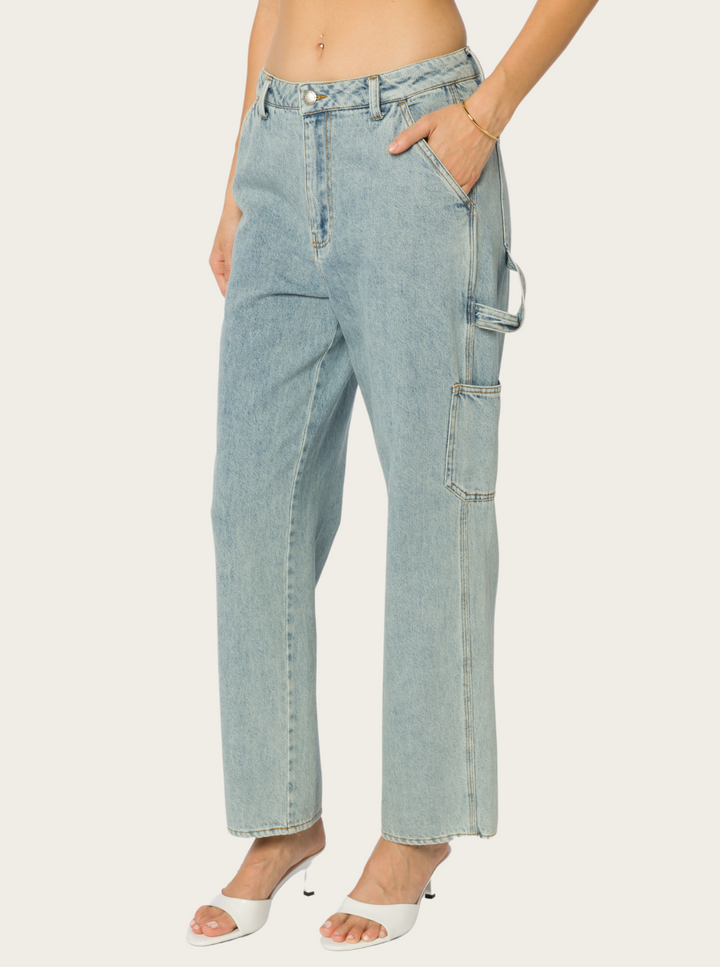 Straight Leg Utility Jeans