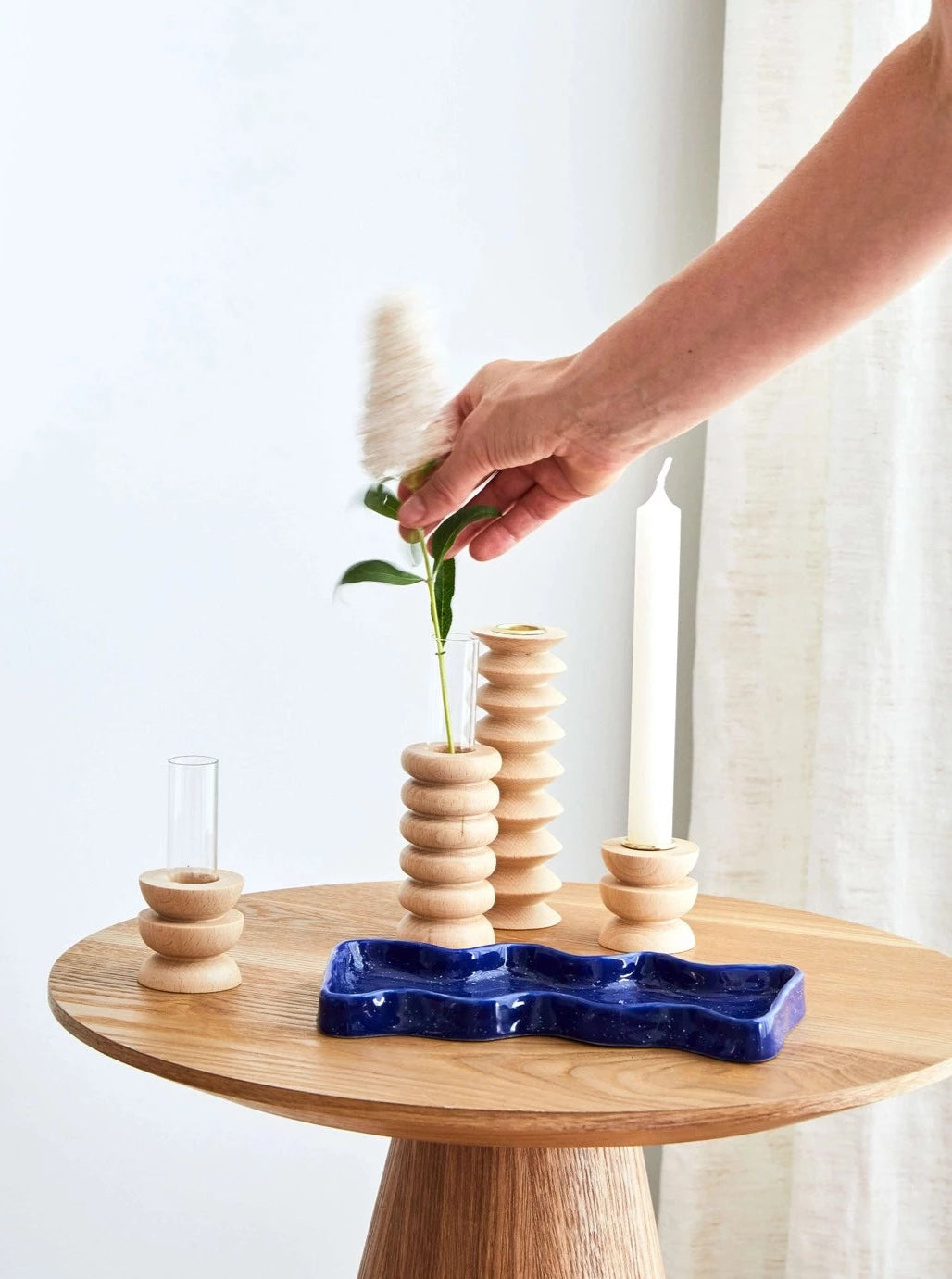 Totem Wooden Bud Vase