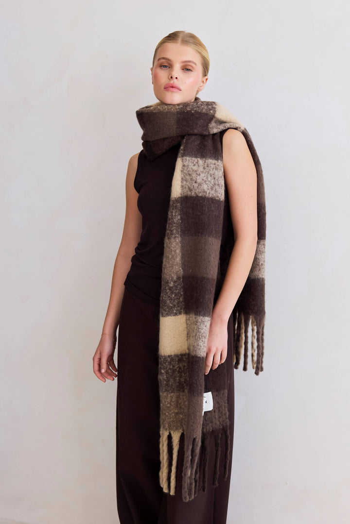 The Reykjavik Scarf - Brown Check