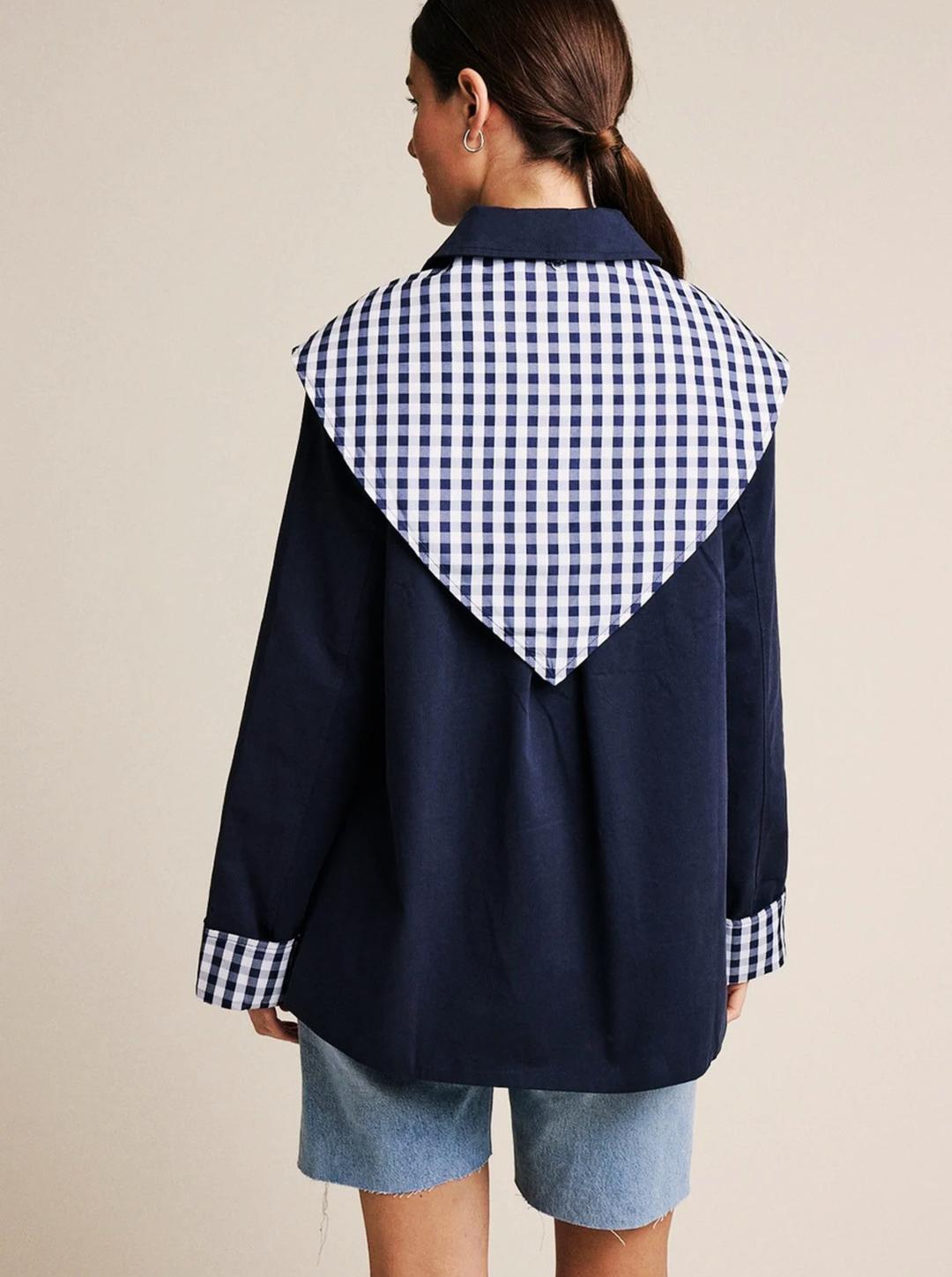 Gingham Trench Jacket