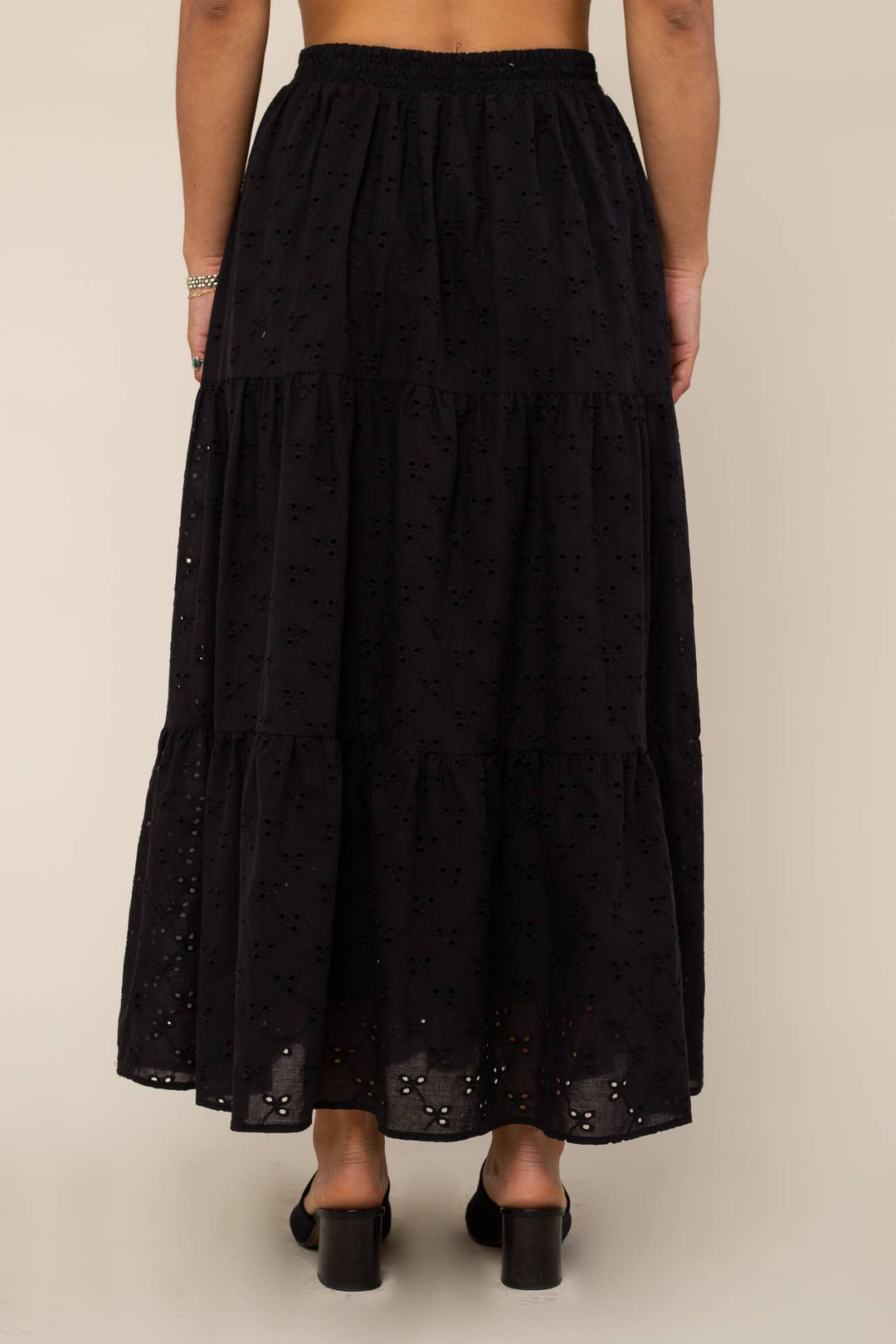 Cotton Eyelet Skirt
