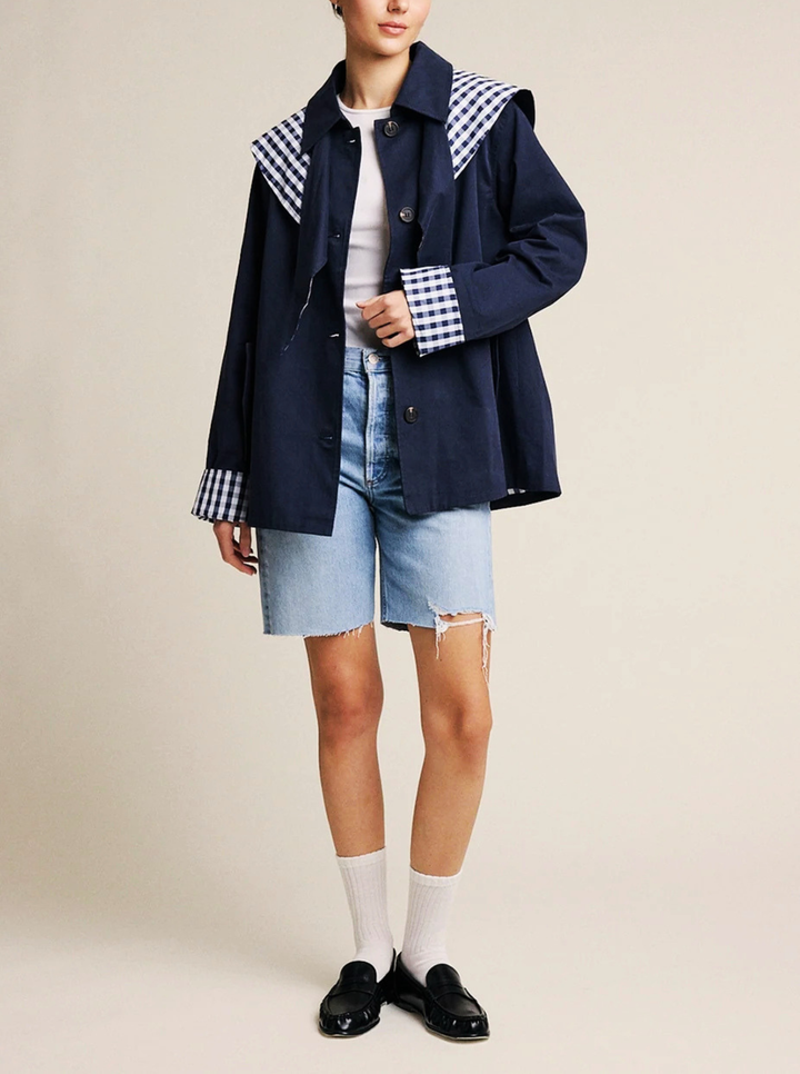 Gingham Trench Jacket
