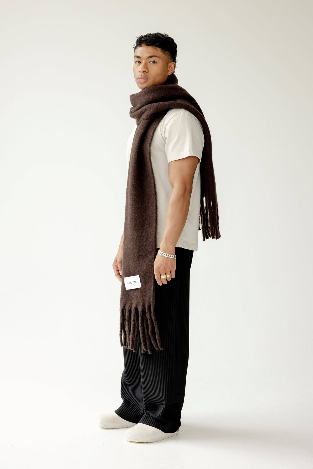 The Reykjavik Scarf - 100% Recycled - Ground Coffee - FW25