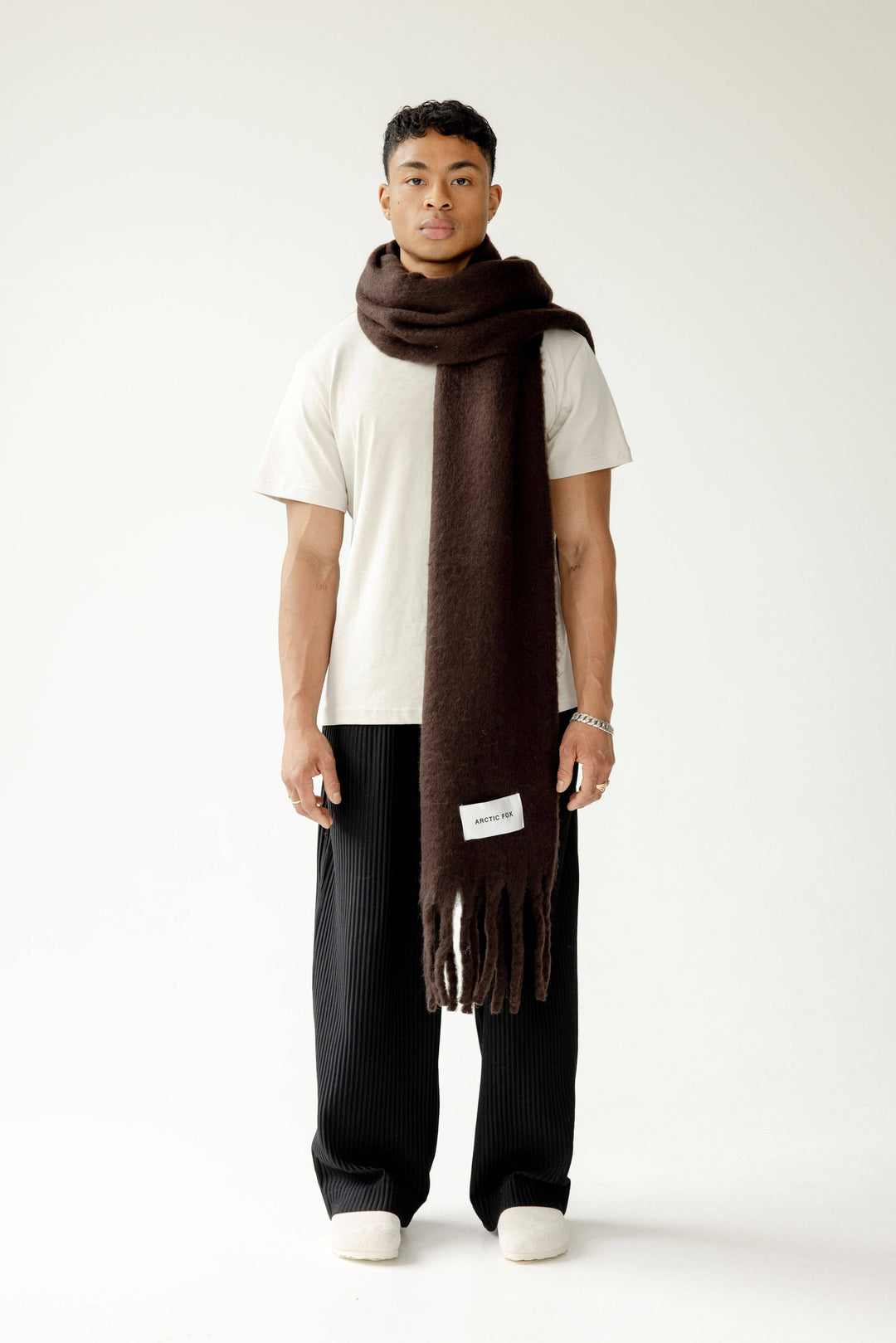 The Reykjavik Scarf - 100% Recycled - Ground Coffee - FW25