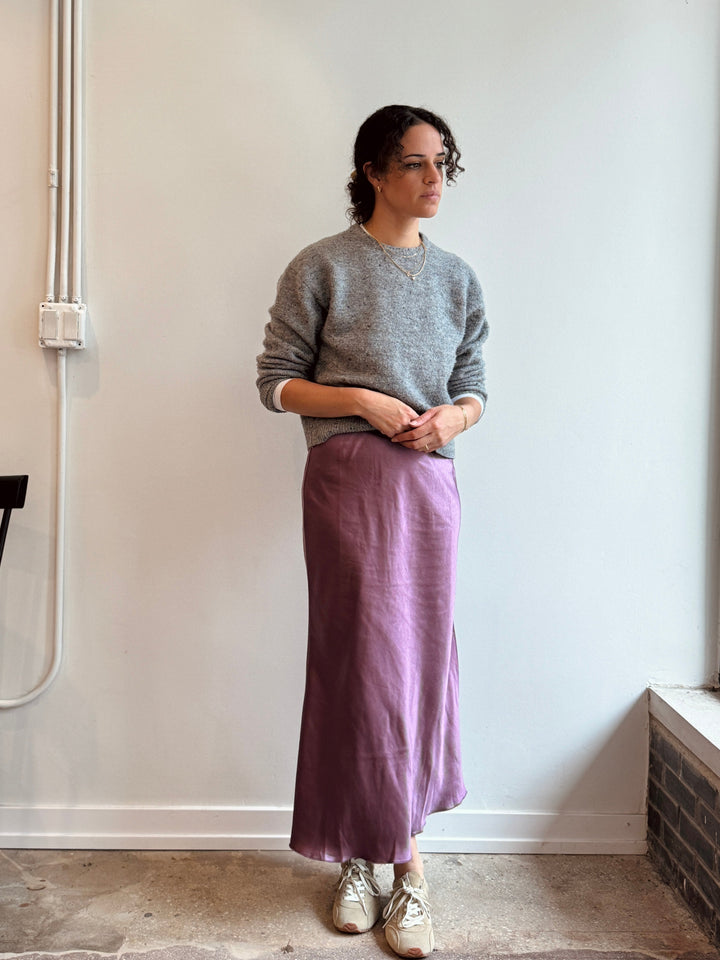 Satin Slip Skirt - Mauve