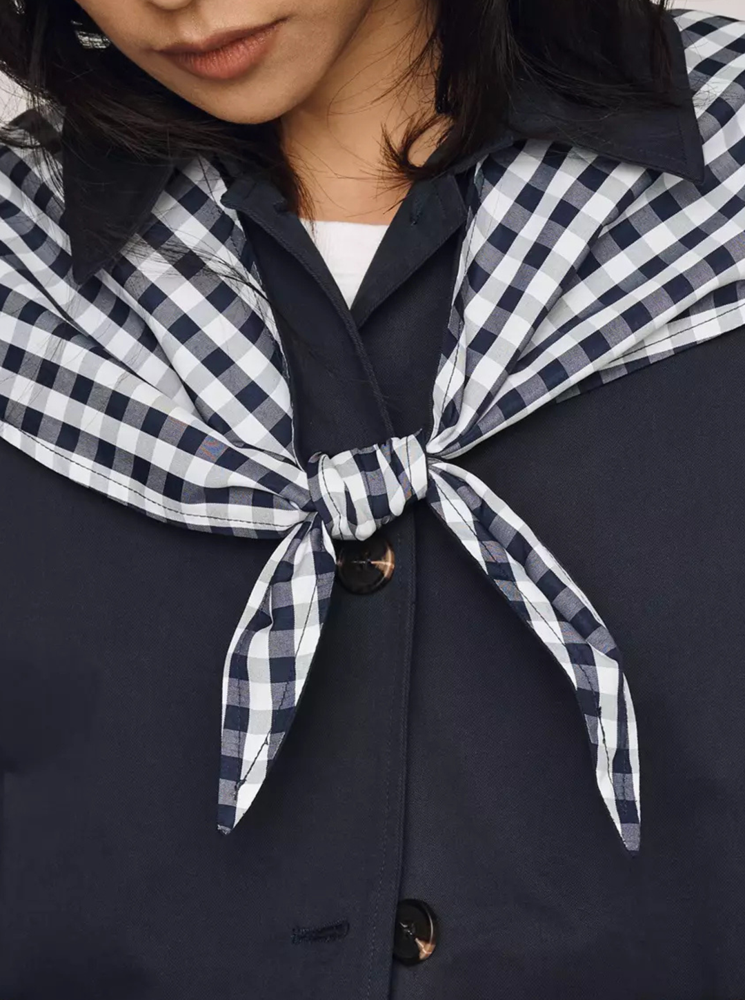 Gingham Trench Jacket