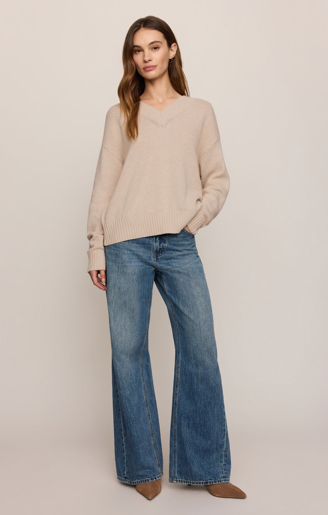 Cloud Spun V-Neck Sweater