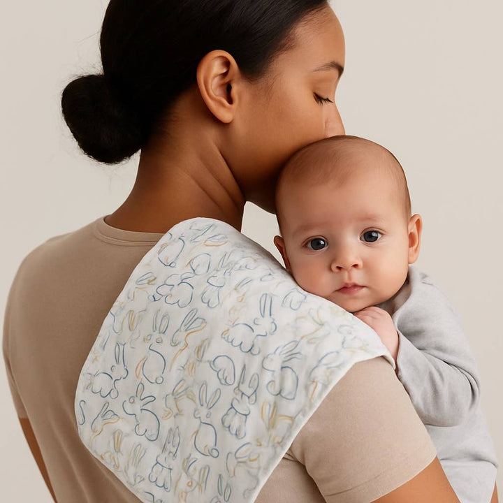Bunnies Organic Burp Cloth