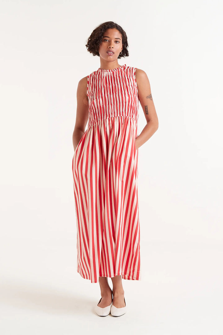 Cherry Stripe Maxi Dress