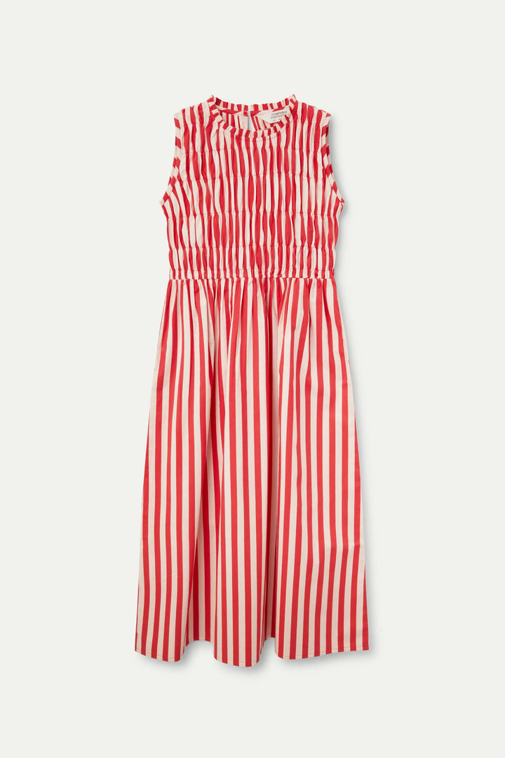 Cherry Stripe Maxi Dress
