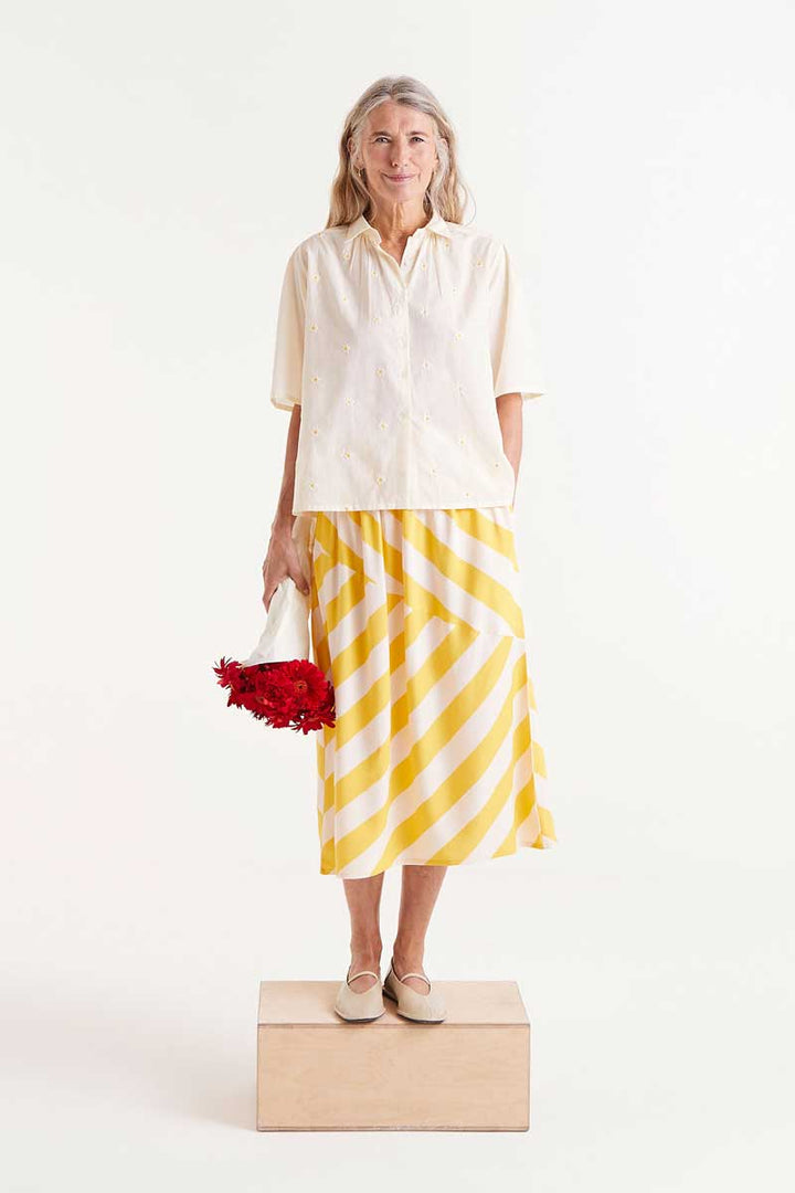 Embroidered Daisy Blouse