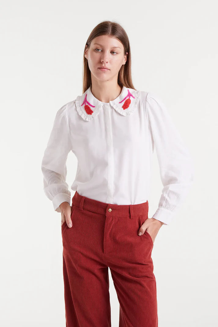 Tulip Embroidery Shirt