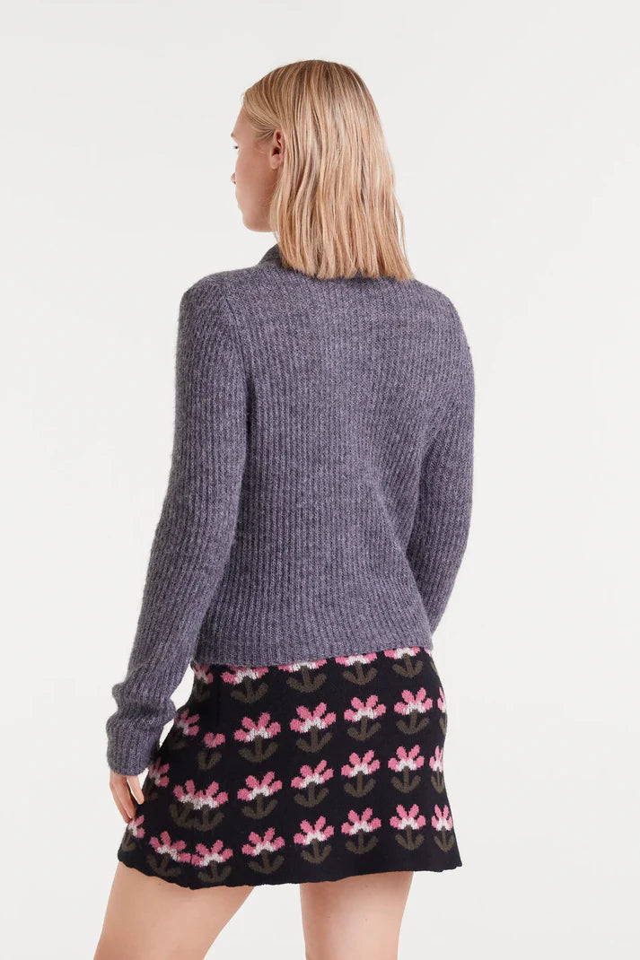 Gris Bow Cardigan