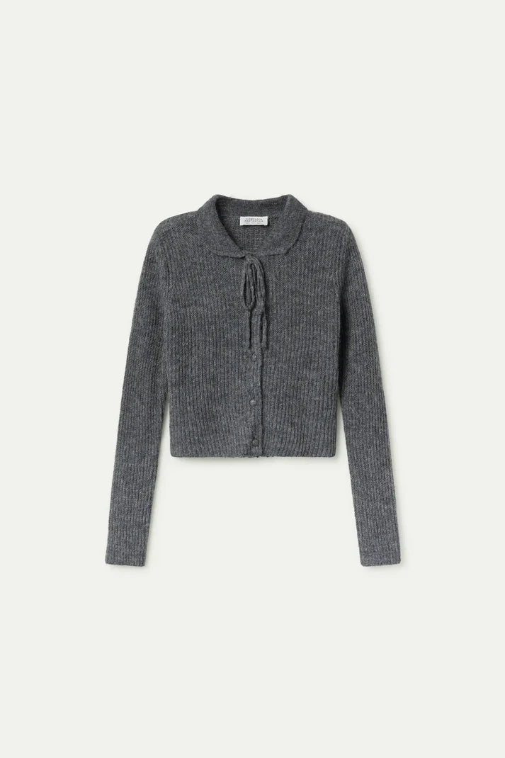 Gris Bow Cardigan