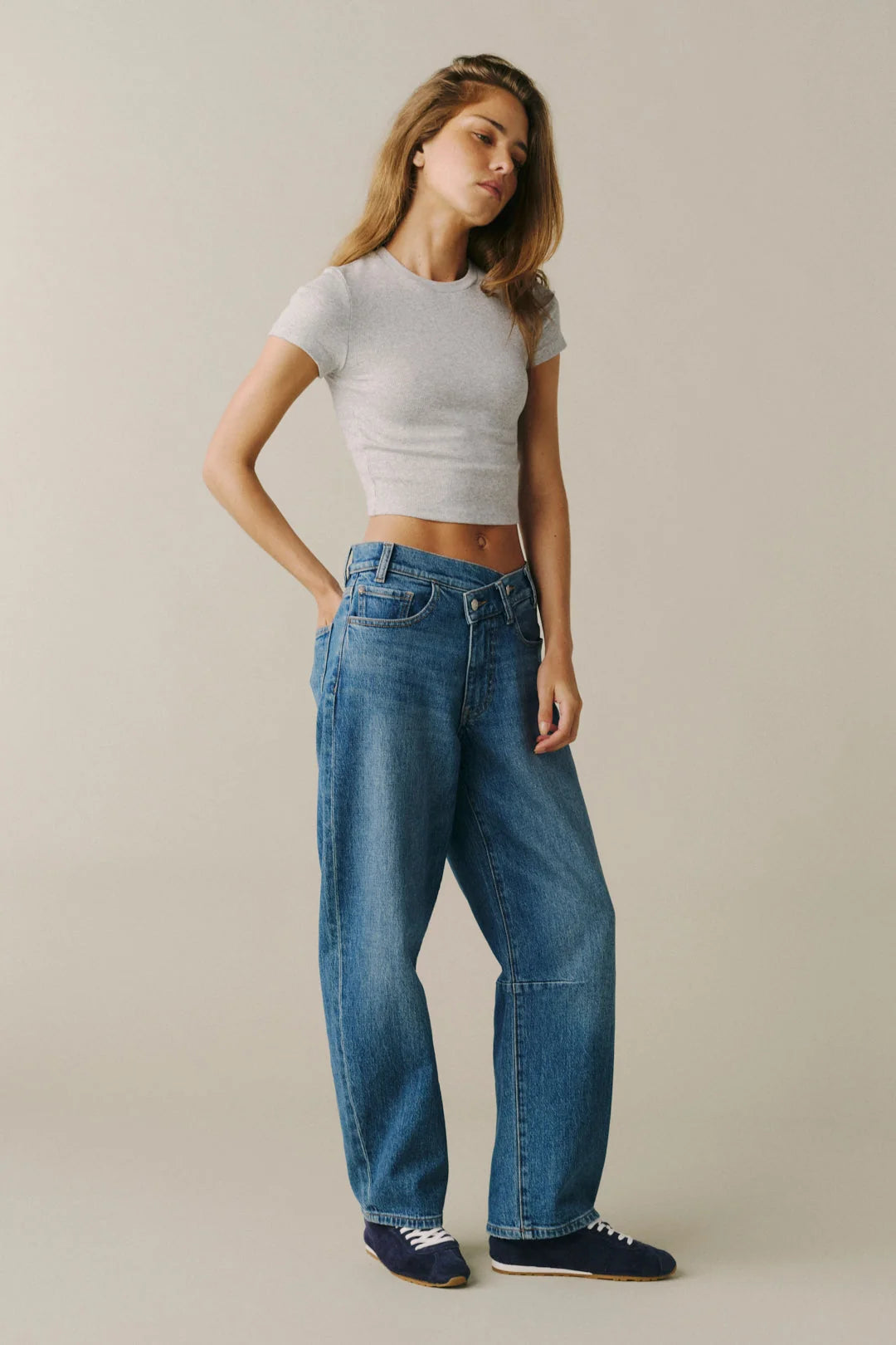 BNA Barrel Leg Jeans - Bombshell