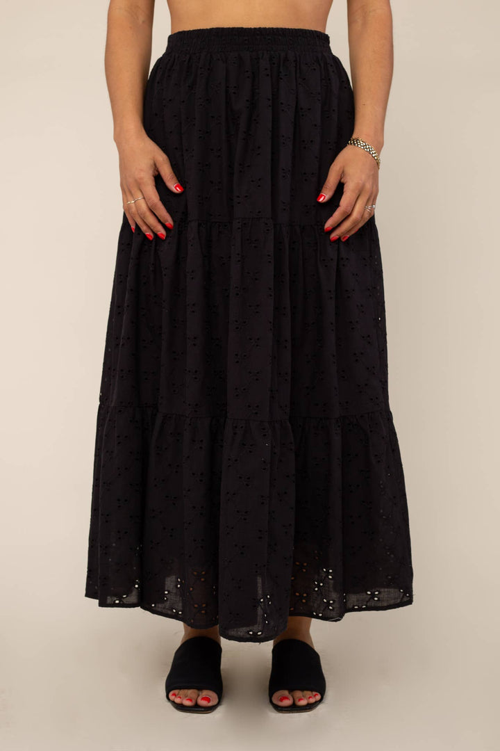 Cotton Eyelet Skirt