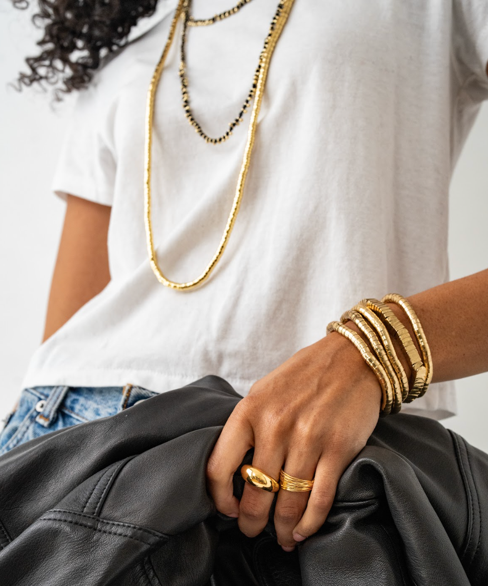 Lucille Round Bead Stretch Bracelet