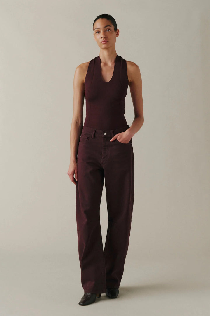 BNA Soft Barrel Leg Jeans - Garnet