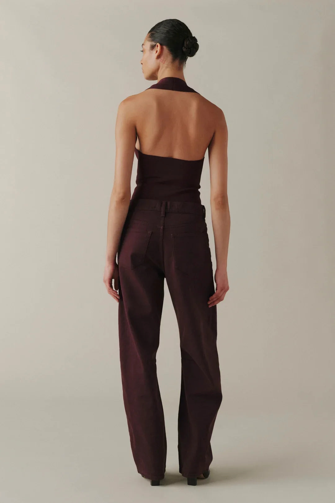BNA Soft Barrel Leg Jeans - Garnet