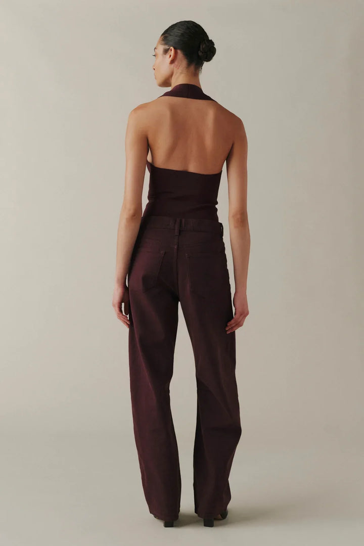 BNA Soft Barrel Leg Jeans - Garnet