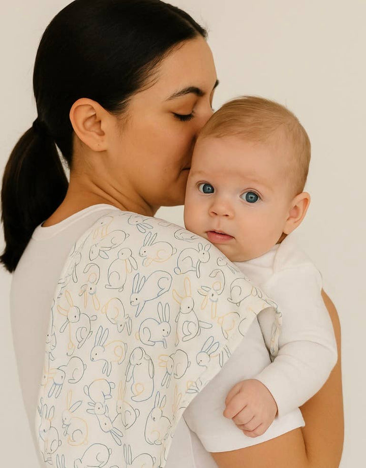 Bunnies Organic Burp Cloth