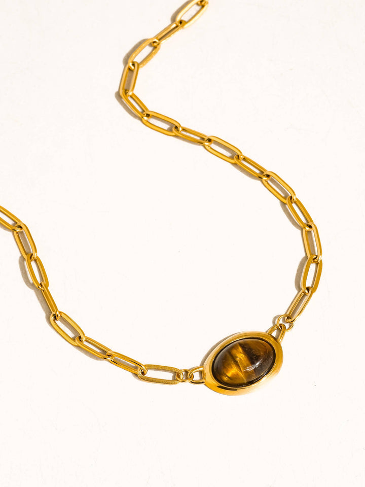 Shay Oval Stone Necklace