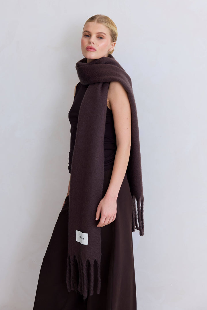 The Reykjavik Scarf - 100% Recycled - Ground Coffee - FW25