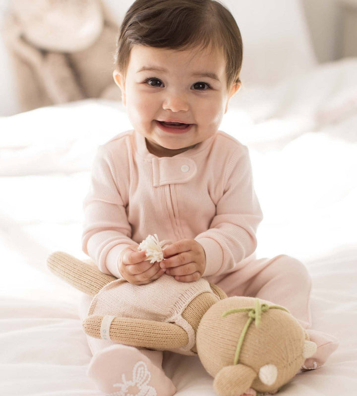 Solid Rib Organic Cotton Sleep & Play - Ranunculus