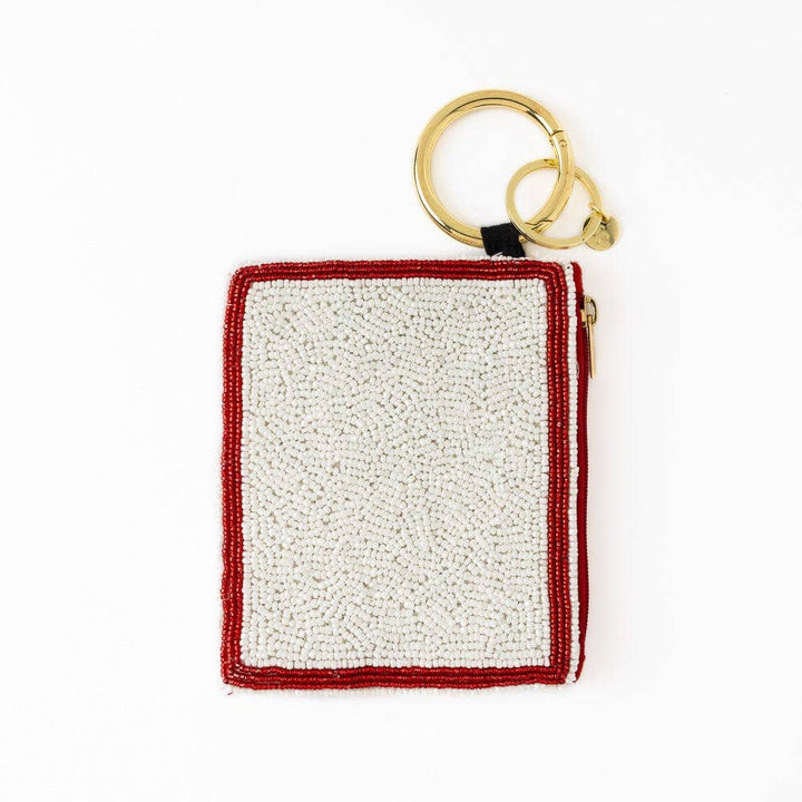 Ace Of Hearts Beaded Coin Purse