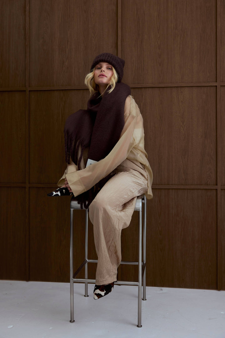 The Reykjavik Scarf - 100% Recycled - Ground Coffee - FW25