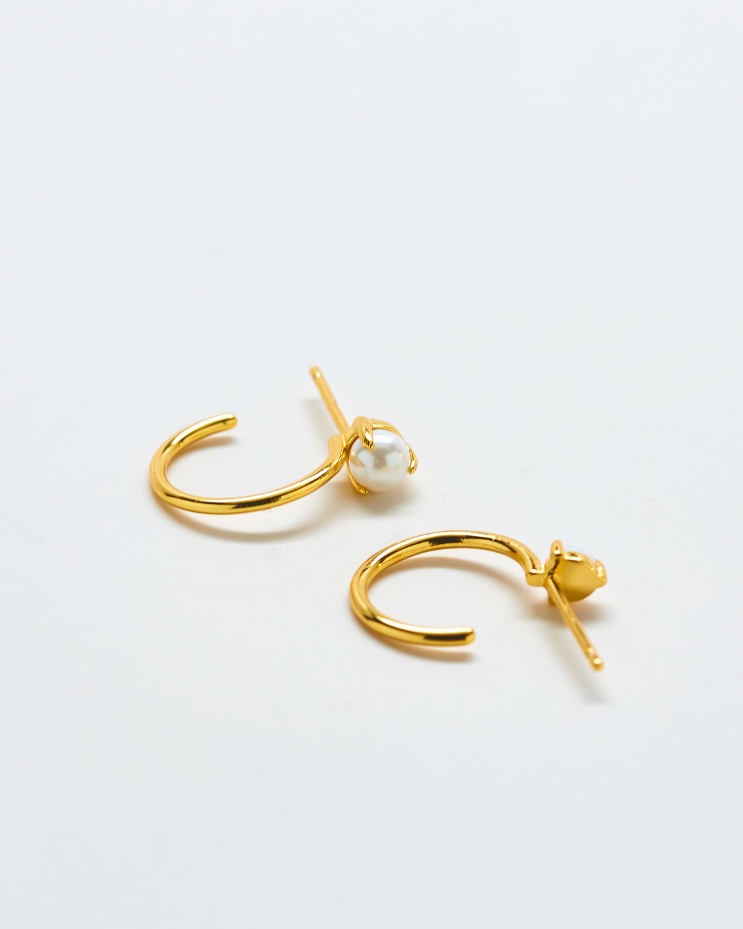 Pearl Mini Hoop Earrings