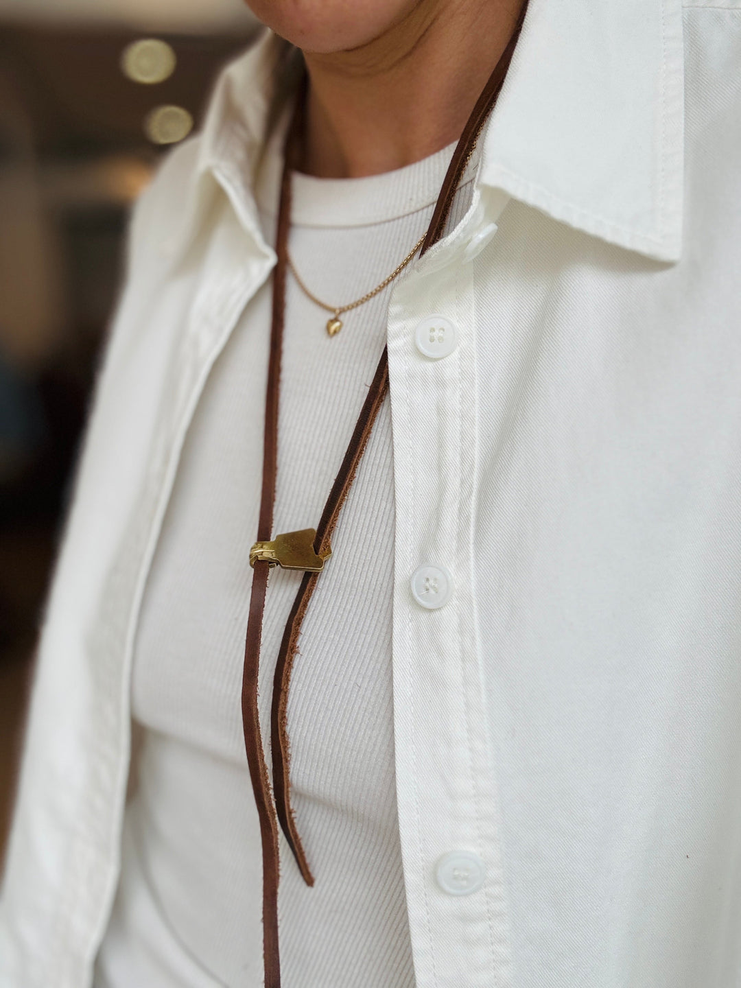 Leather Bolo Key Necklace