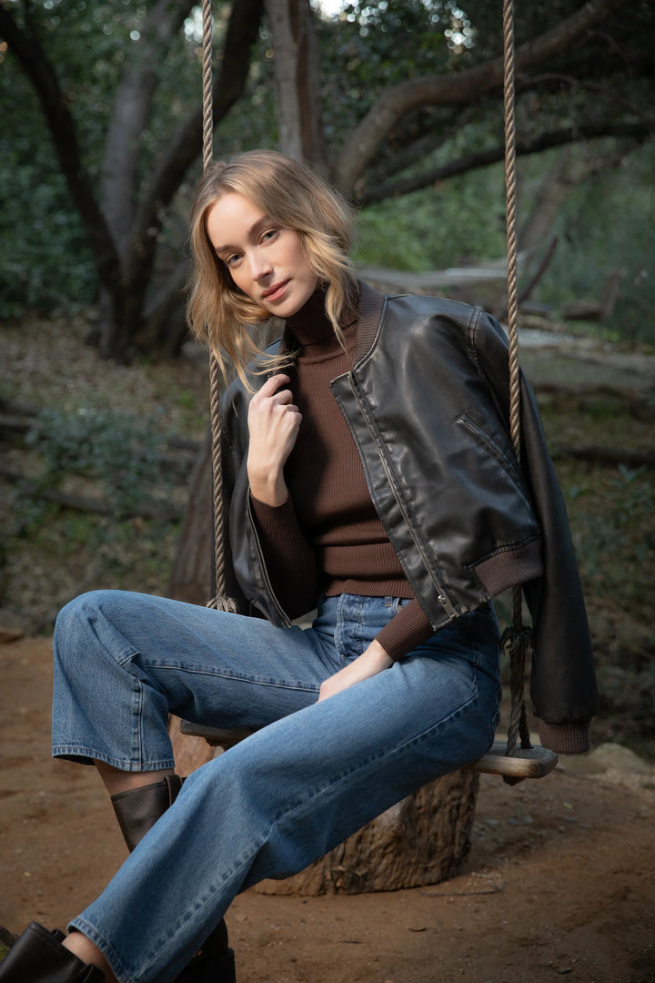 Cindy Ribbed Turtleneck