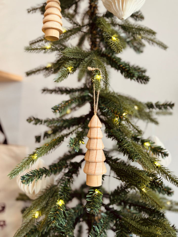 Natural Wood Tree Ornaments