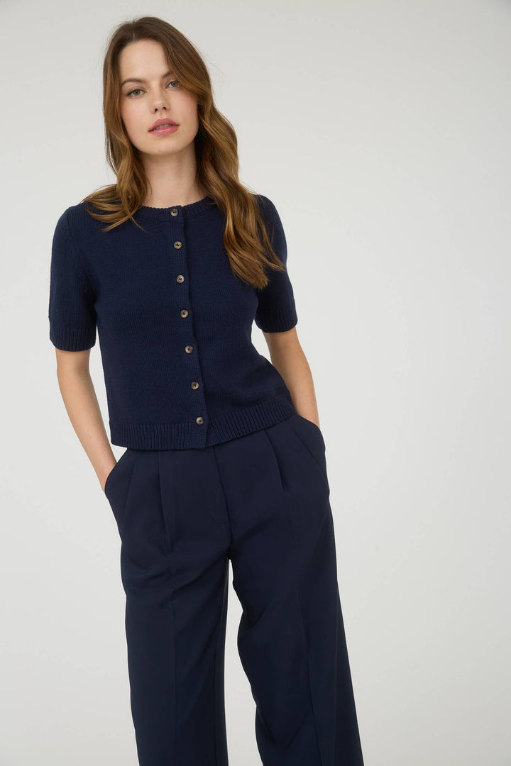 Short Sleeve Cotton Cardigan