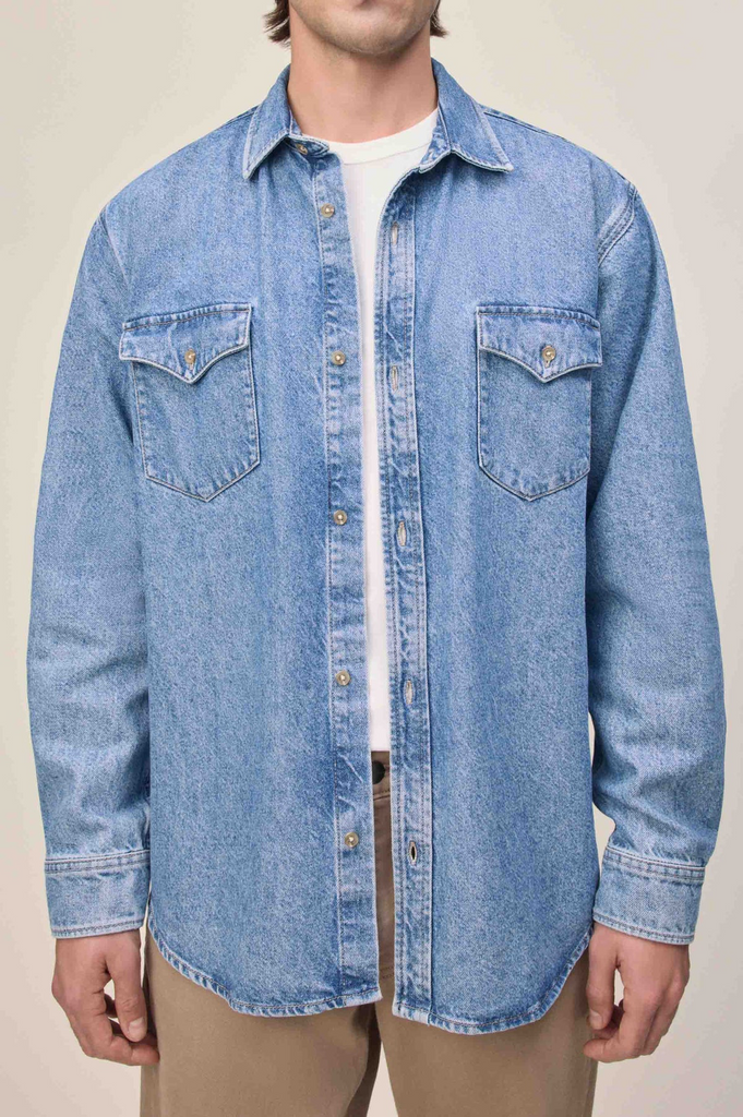 Cheap Monday（チープマンデー） WASTE DETONATION SHIRT Detonation Blue デニムシャツ Cheap Monday デニムシャツ 長袖 ライトブルー（楽天市場