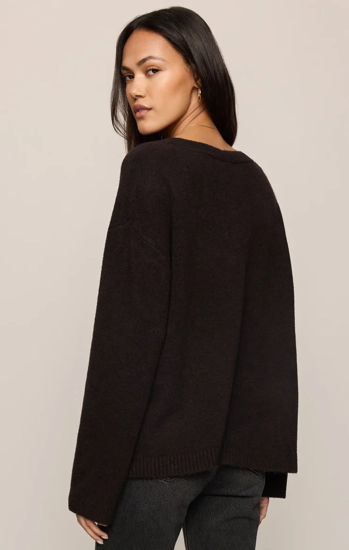 Cozy Moment Cardigan - Dark Roast