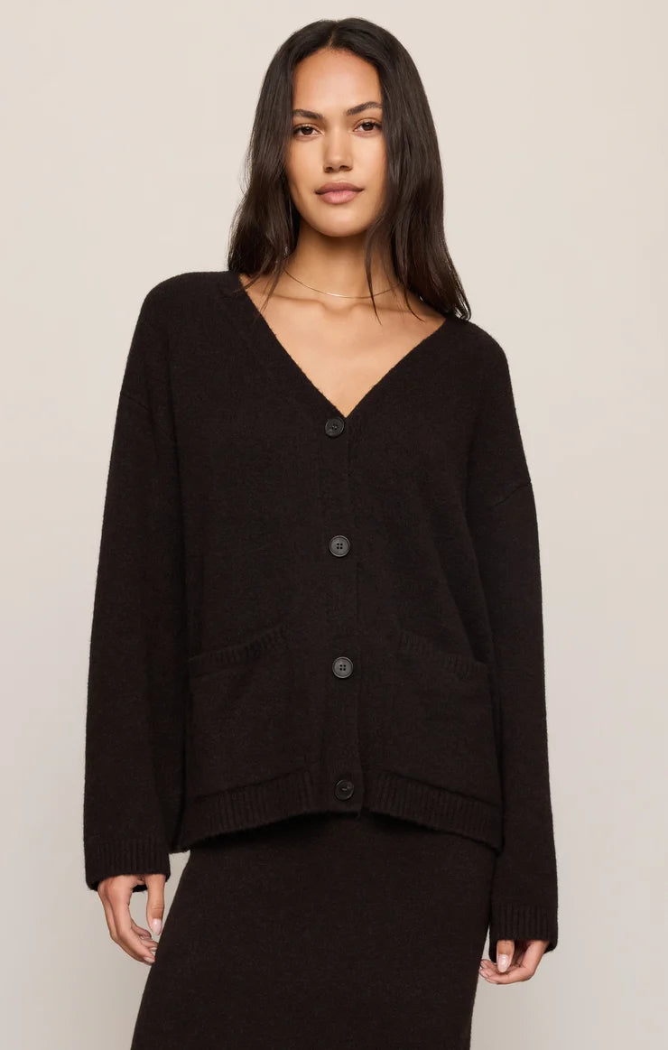 Cozy Moment Cardigan - Dark Roast