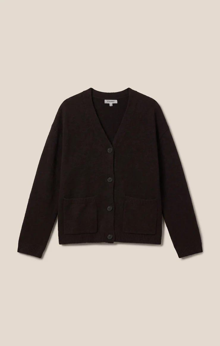 Cozy Moment Cardigan - Dark Roast
