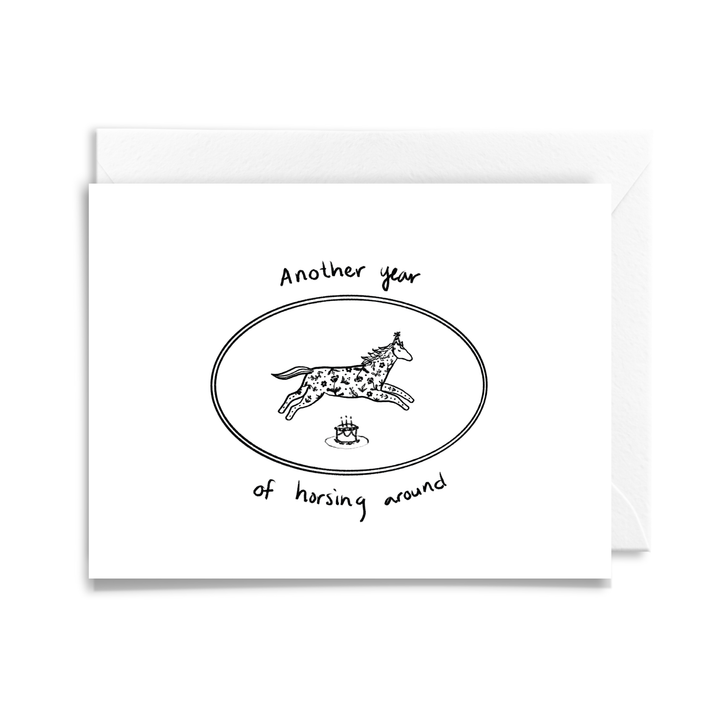 Horsing Around Birthday Card