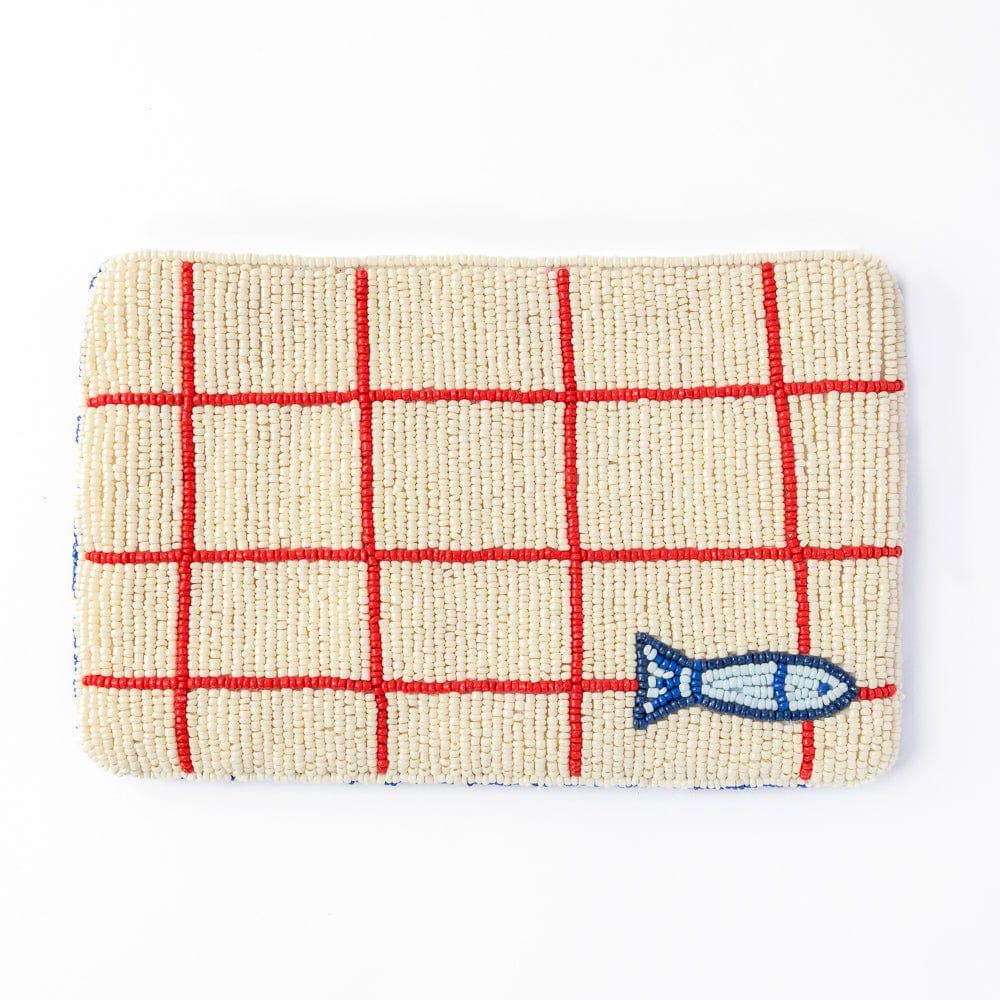 Leila Sardine Bead Clutch w/ Strap